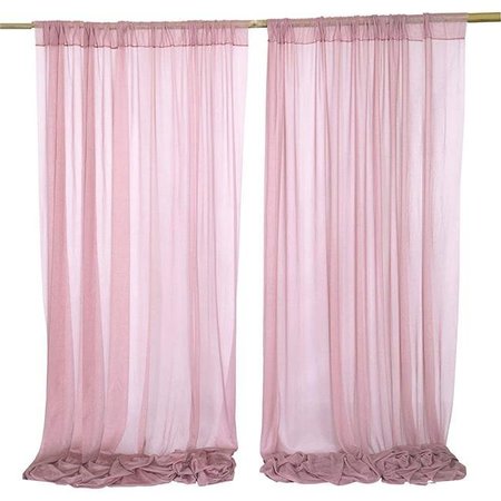 HOME MAISON Home Maison AURWD-12 -16465 38 x 84 in. Audrea Point Curtain Panels; White; Champagne & Dusty Rose - Set of 2 AURWD=12 /16465